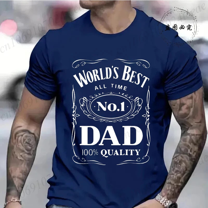 Novelty Awesome World´s Best Dad Daddy Father T Shirts Streetwear Short Sleeve Summer Fashion T-shirt Mens Shirts Birthday Gifts