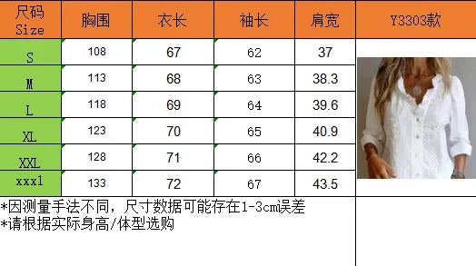 New Women Shirt Tops Button Up White Autumn Fashion V Neck Long Sleeve Casual Shirts Womens Clothing women's blouses and shirts