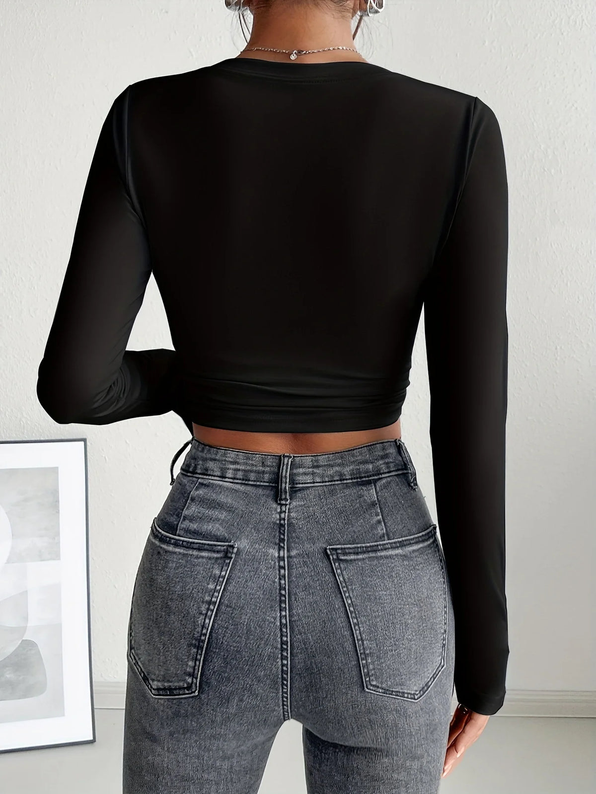 Autumn Winter Women's Long Sleeve T Shirt Slim Fit Tees Crop Tops Shirts Basic Tee Tops Workout Streetwear Y2K Fall Fashion 2025