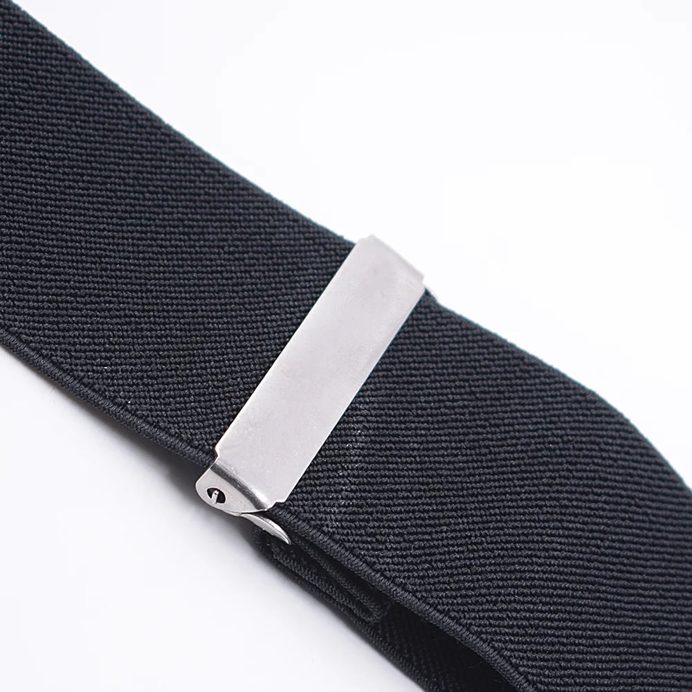 Heavy Duty Big Size Suspenders for Men Work Outdoor 2 Inch Wide X Back 4 Strong Clips Adjustable Elastic Trouser Braces Straps