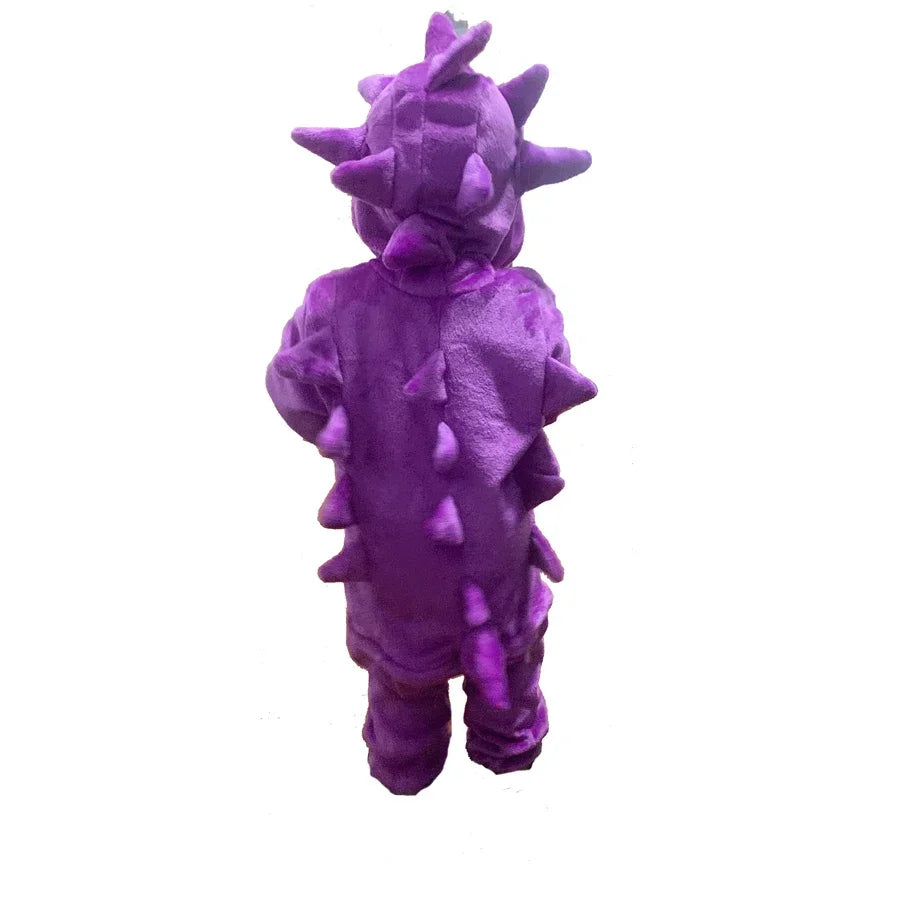 Purple Dragon Gengar Kigurumi Onesies Kids Cosplay Costume Halloween Birthday Gift Anime Zipper Flannel Pajamas