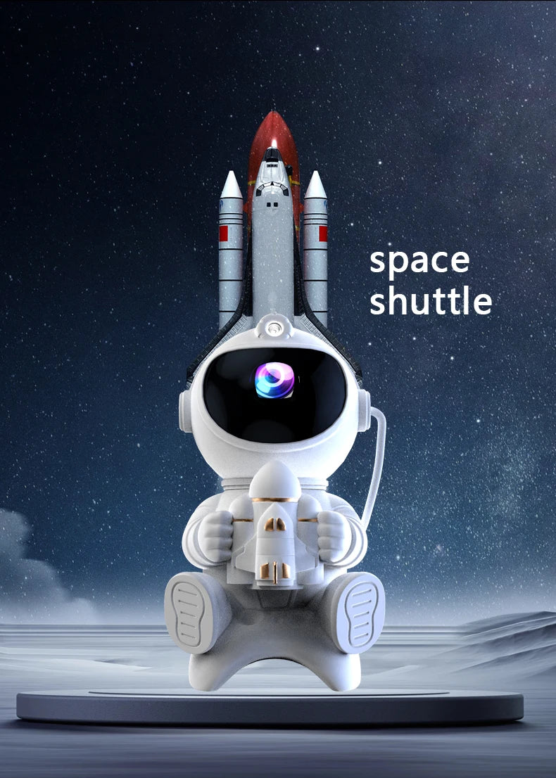 Astronaut Galaxy Projector Star and Moon Night Light Projector Bluetooth Remote Timer 360°Adjustable Angle for Bedroom Kids Gift