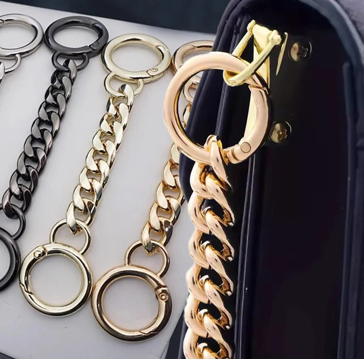 14.5cm Bag Strap Extender DIY Handbag Purse Chain with Metal Buckles for Purses Handbags Wallet Clutch Shoulder Crossbody Bags