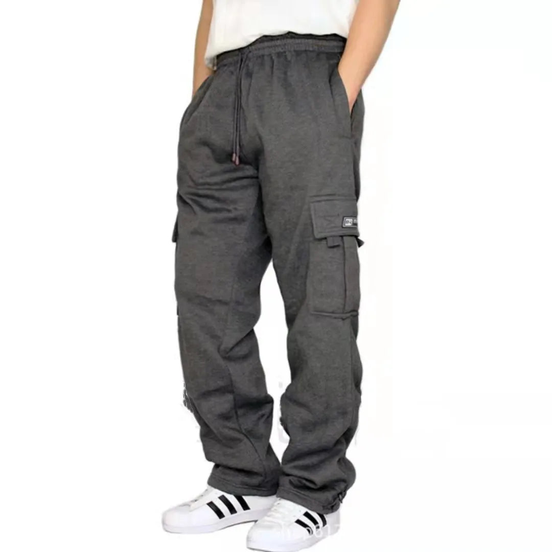2024 New Cargo Pants Men's Loose Straight sports Clothing Solid color sweatpants Versatile Joggers Woven Casual Male Trousers ﻿