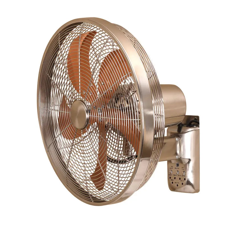 16 Inches Metal Wall Fan Wall Mounted Retro Cooling Fan Home European Commercial Restaurant Shake Head Ventiladores Electric Fan