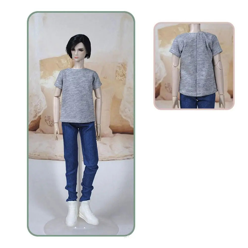 Doll Clothes for 30cm 1/6 BJD DD SD10 Doll Fashion Men T-Shirt Male Clothes Kids DIY Doll Toys Accessories