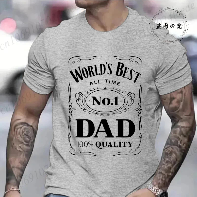 Novelty Awesome World´s Best Dad Daddy Father T Shirts Streetwear Short Sleeve Summer Fashion T-shirt Mens Shirts Birthday Gifts