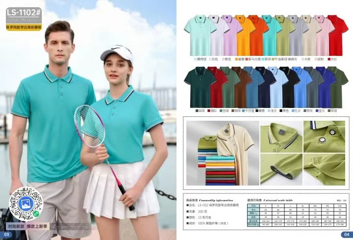 Classic Men Short Sleeve Polo Shirt 100% Mercerized Cotton Breathable Summer Golf Business Casual Athletic Tops