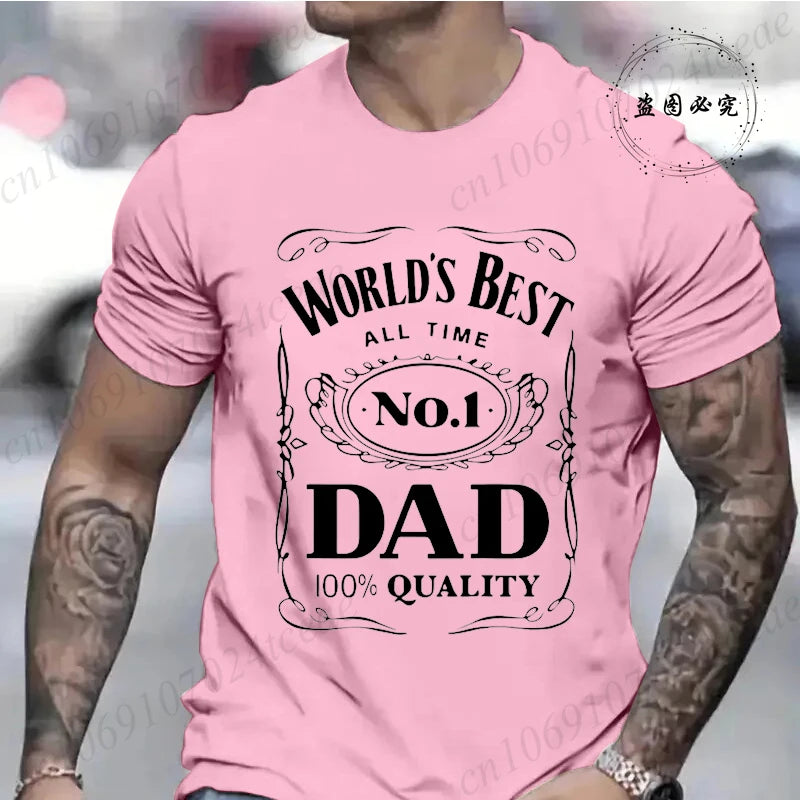 Novelty Awesome World´s Best Dad Daddy Father T Shirts Streetwear Short Sleeve Summer Fashion T-shirt Mens Shirts Birthday Gifts