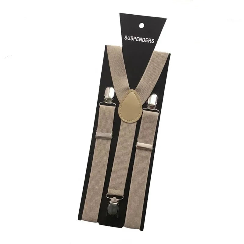 Men's Heavy Duty Suspenders High Elastic Adjustable Braces with 3 Strong Clips for Pants Holder Ideal for Wedding Wear