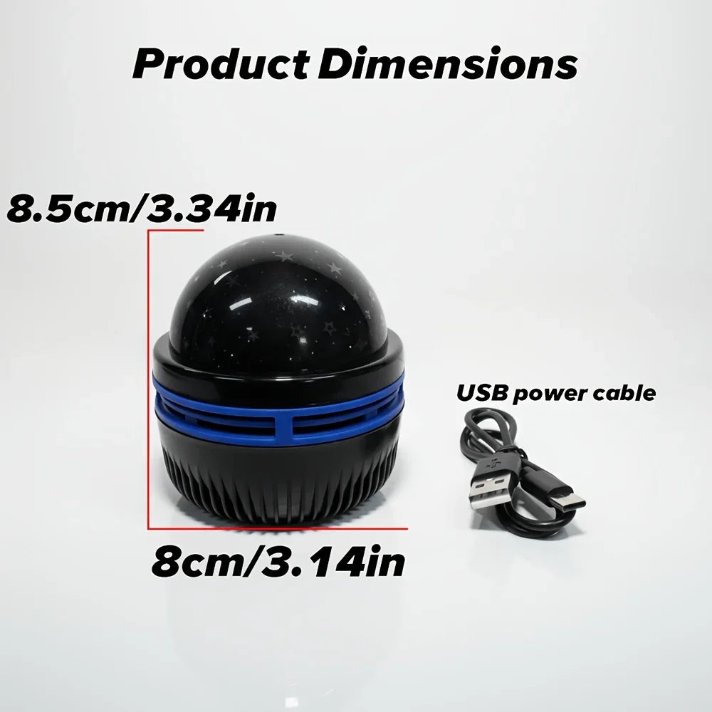 LED Starry Galaxy Projector Light RGB Smart Remote Control Star Aurora Lamp KTV USB Powered Auto Rotating for Home Bedroom Decor