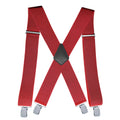 Heavy Duty Big Size Suspenders for Men Work Outdoor 2 Inch Wide X Back 4 Strong Clips Adjustable Elastic Trouser Braces Straps