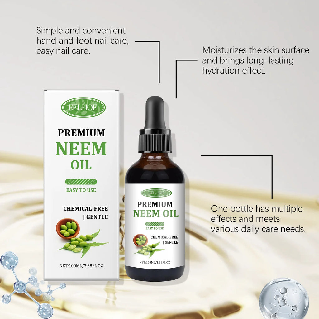 Premium Neem Oil Activating Hair Follicles Stimulate Hair Growth Deeply Moisturizing Skin Nourish Nail Surface Neem Massage Oil