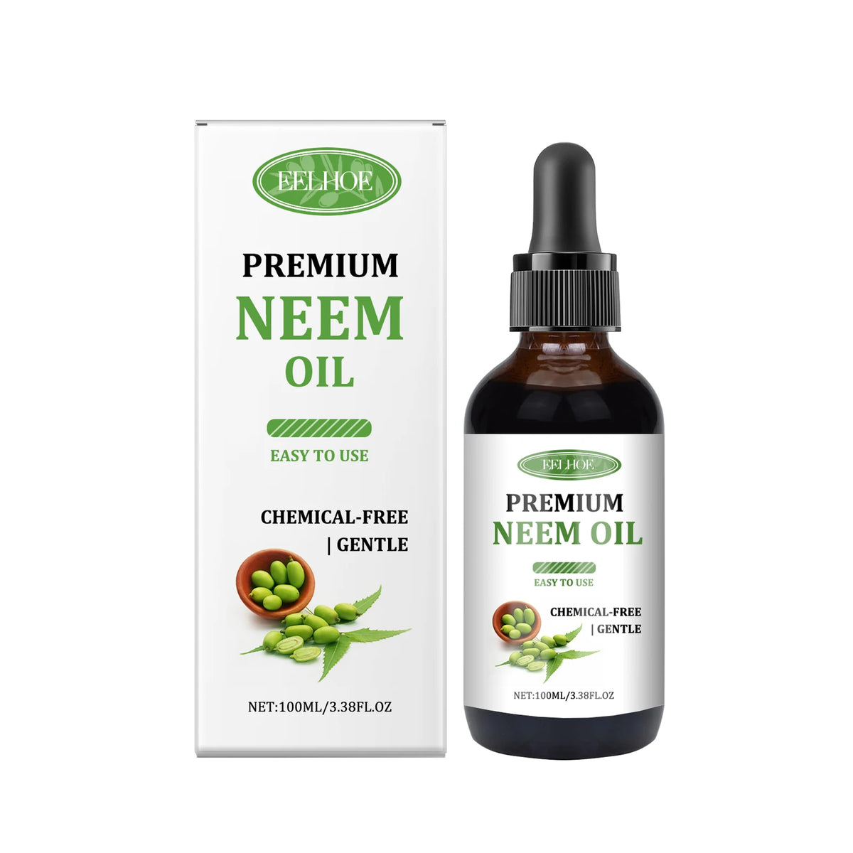Premium Neem Oil Activating Hair Follicles Stimulate Hair Growth Deeply Moisturizing Skin Nourish Nail Surface Neem Massage Oil