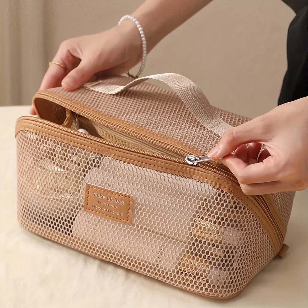 Makeup Organizer Female Toiletry Kit Bag Make Up Case Storage Pouch Luxury Lady Box, Cosmetic Bag, Organizer Bag For Travel Zip
