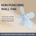 Small fan on the living room wall in summer, student dormitory, kitchen office, household electric fan, bathroom wall fan Wall f