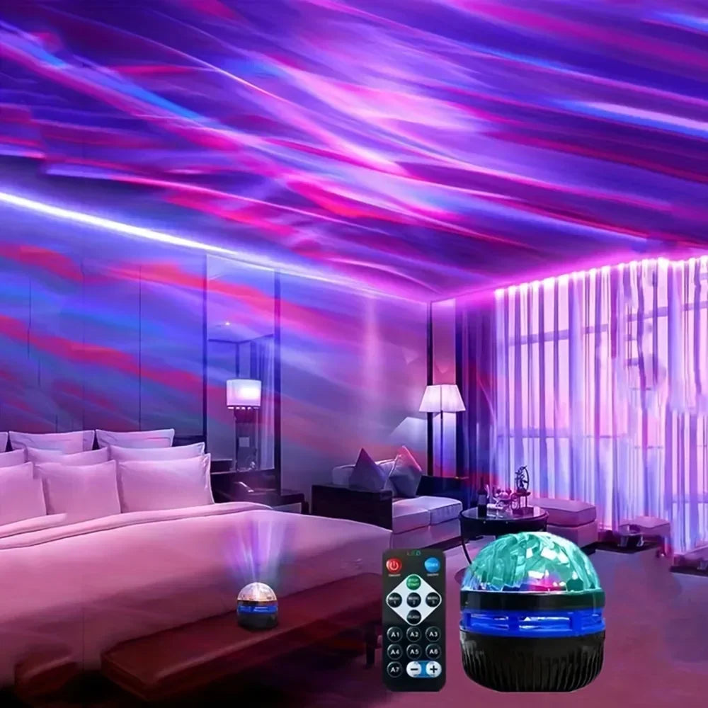 Galaxy Starry Sky Projector Light USB Remote Control Rotating Multicolour Night Light for Bedrooms Ambiance Christmas Decoration