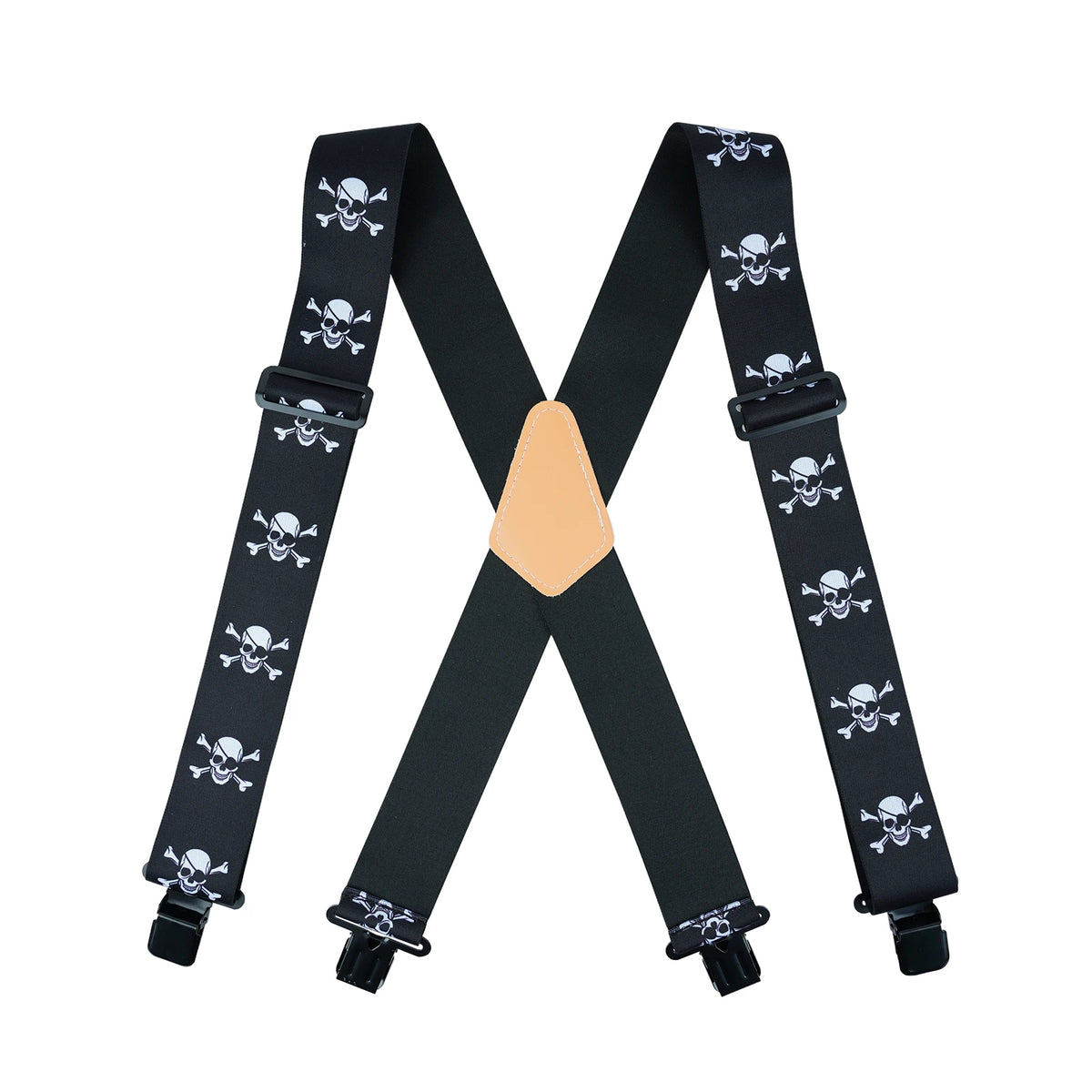 Suspenders Man For Pants 2" Wide Adjustable and Elastic Braces X Shape With Strong Clips - Heavy Duty Elastic Braces For Men