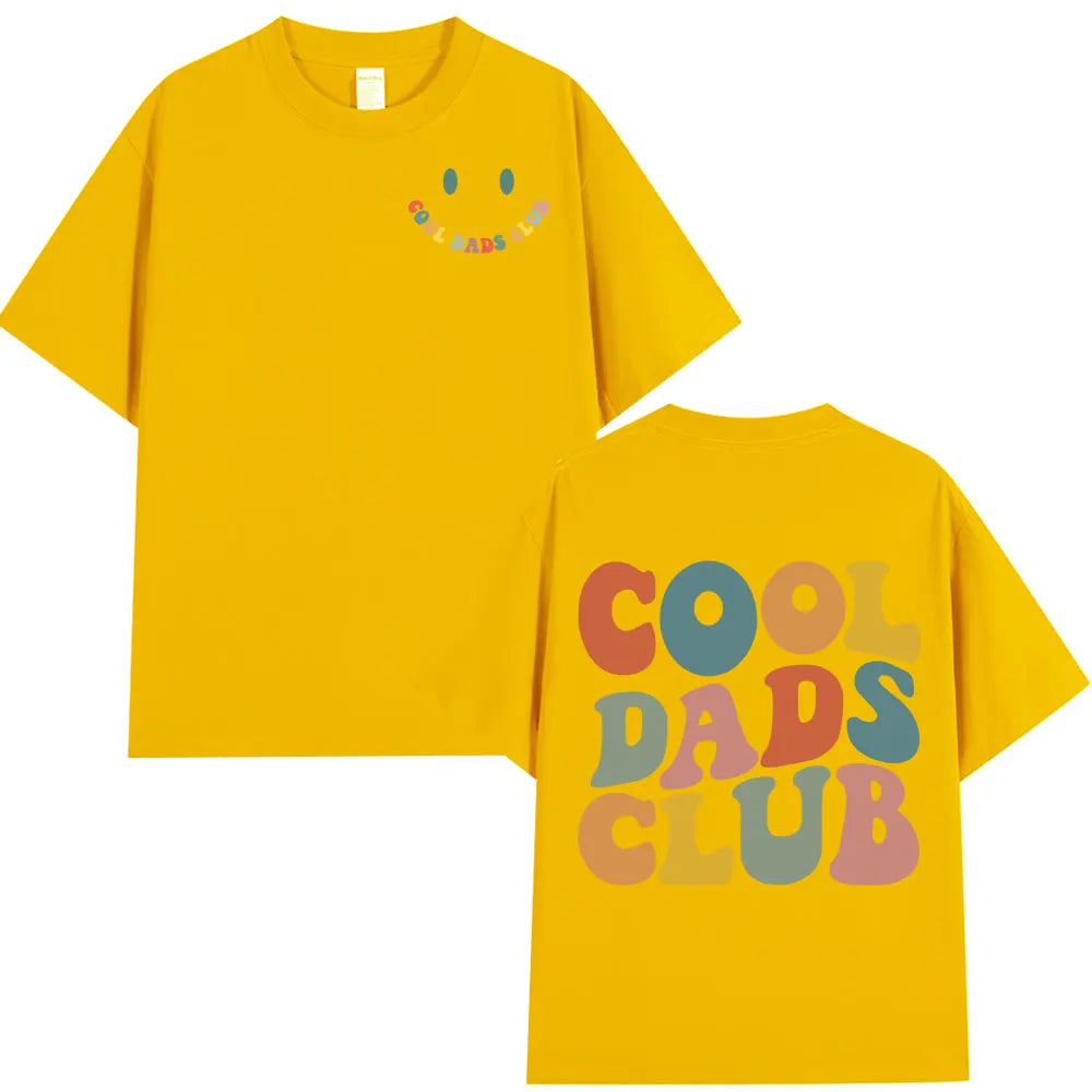 Cool Dad Club T-shirt Men Clothing Dads Birthday Short Sleeve T-shirts Grandfather Husband Homme Cotton T-shirt Tops Streetwear