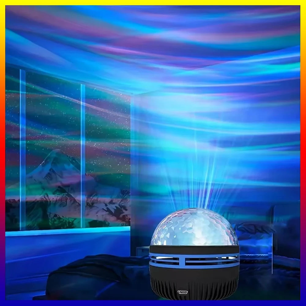 LED Starry Night Sky Projector Aurora USB Remote Control RGB Galaxy Light 7 Modes for Home Bedroom Game Room Party Decoration