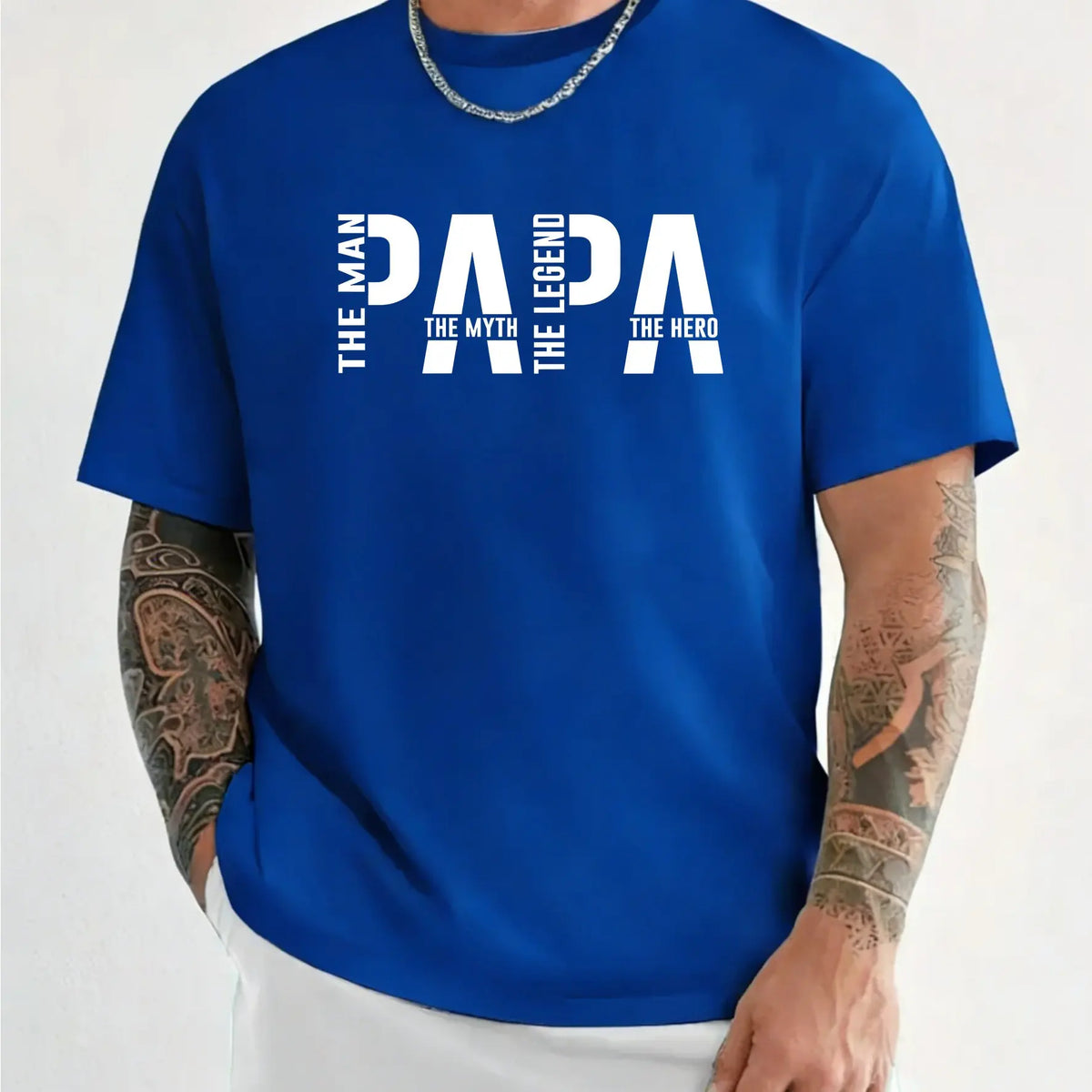 Papa The Man The Myth The Legend Funny T-shirt for Men Clothing Dad T Shirt Short Sleeve Tee Shirt Men T-Shirts Clothes Tops