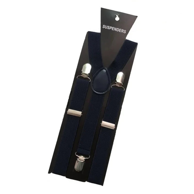 Men's Heavy Duty Suspenders High Elastic Adjustable Braces with 3 Strong Clips for Pants Holder Ideal for Wedding Wear
