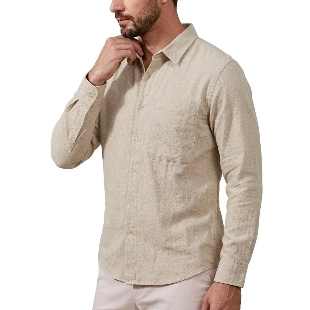 New Lightweight Linen Shirts for Men Long Sleeve Casual Shirt Cotton Tshirt Beach Henley Shirts Hawaiian T-Shirts Work Gym Man