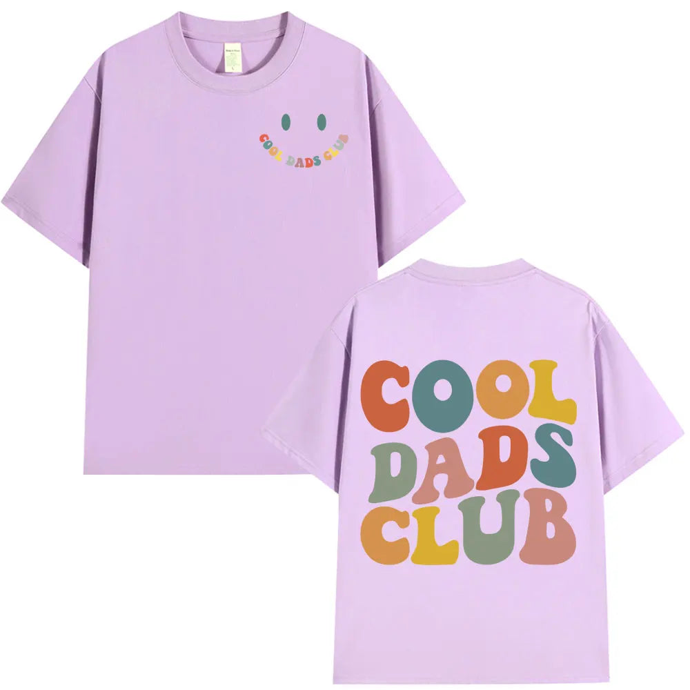 Cool Dad Club T-shirt Men Clothing Dads Birthday Short Sleeve T-shirts Grandfather Husband Homme Cotton T-shirt Tops Streetwear