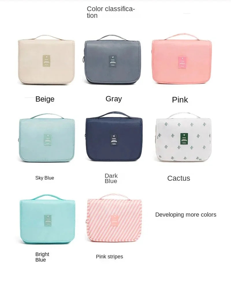 High Quality Travel Makeup Bag Waterproof Toiletries Organizer  Women Neceser Bathroom Hook Wash Pouch Hook Makeup Storage Bag