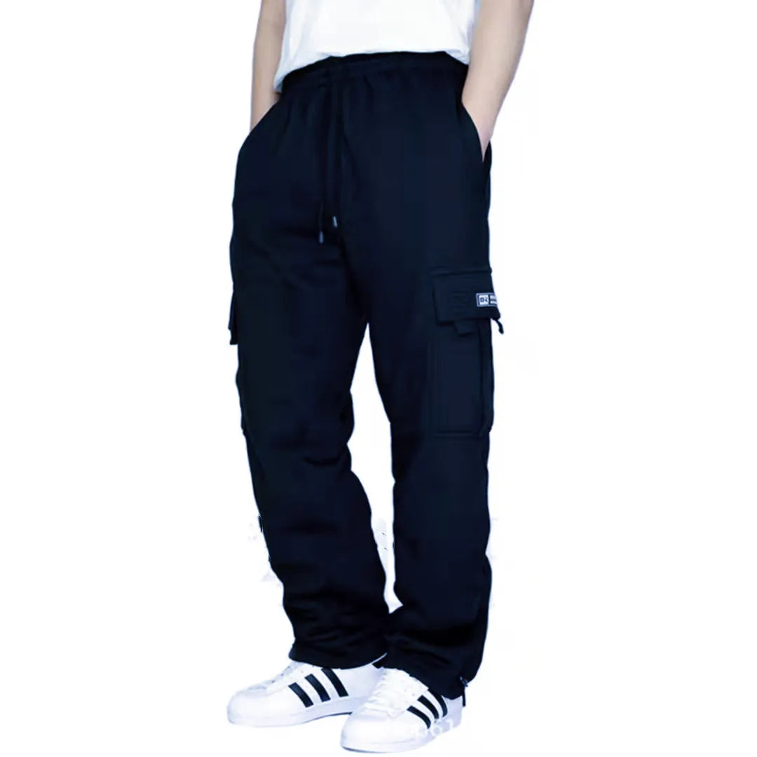 2024 New Cargo Pants Men's Loose Straight sports Clothing Solid color sweatpants Versatile Joggers Woven Casual Male Trousers ﻿